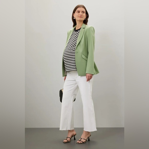 Paige Anessa Maternity Jeans Crisp White - Picture 1 of 13